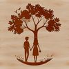 Eternal Bond Vector Art A romantic tree design with intertwined branches and roots, symbolizing eternal love.