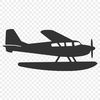 A simple vector illustration of an airplane in flight.