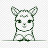 Realistic Alpaca SVG Vector Illustration High-quality digital vector illustration of a realistic alpaca animal in SVG format.