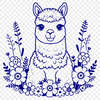 Free Alpaca Clip Art Vector Design An illustration of a South American camelid, known as an alpaca, in a naturalistic setting.