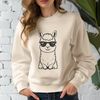 Cute Alpaca in Shades An illustration of a happy alpaca wearing trendy sunglasses.