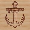 Nautical Anchor Symbol Clip Art An anchor symbol made from nautical ropes and decorative elements.
