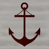 Nautical anchor design in vector format for custom clip art and cutting machine projects.