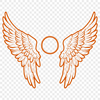 Beautiful Free Vector Angel Design Illustrative angel wings with delicate details suitable for vector design and cutting machine projects.