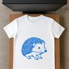 A detailed illustration of a hedgehog, ideal for vector design and cutting machine stencils.