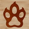 Close-up of individual animal paw prints in a vector format, ideal for various design applications.