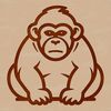 Cute Animal Silhouette Graphic Vector illustration of a cute animal in a casual seated position.