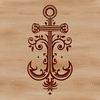 Nautical Decor Anchor Clip Art Anchors with ornate details in a nautical theme.