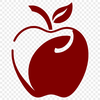 Simple Apple Clip Art Design A simple illustration of a single apple, suitable for commercial or personal use in various designs and projects.