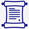 A traditional paper scroll with a diploma or certificate attached, suitable for crafting and design projects.