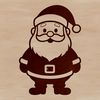 An SVG design featuring a silhouette of Santa Claus with a bearded face and hat.