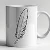 Free Downloadable Stylized Feather SVG A stylized illustration of a feather in vector format, suitable for cutting machines and laser cutters.