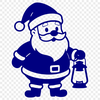 An SVG design featuring a silhouette of Santa Claus, ideal for crafting, web design, or print materials.