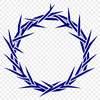 Thorny Crown SVG Design An illustration of a crown made from thorns, symbolizing faith and devotion.