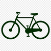 A minimalist vector illustration of a bicycle, ideal for cutting machine designs.