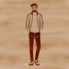 Male Figure Illustration for Cutting Machines A vector illustration of a male figure, suitable for cutting machines or laser cutters.