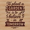 A set of elegant gardening-related phrases designed as a cuttable SVG file for use with cutting machines or laser engravers.
