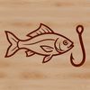 SVG fishing hook template for DIY projects