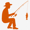 SVG fishing rod illustration for vector design