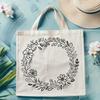 Editable Floral Wreath Design A floral wreath design made from individual elements that can be edited and customized.