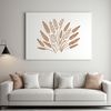 A detailed illustration of a wheat stalk with intricately designed grains.
