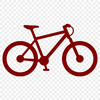 Retro-style bike silhouette designed as a downloadable SVG file suitable for various crafts and projects.