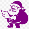 SVG illustration of Father Christmas Claus wearing red suit and hat.