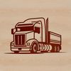 Free Vector Semi Truck Design A detailed illustration of a large semi truck with wheels and a trailer.