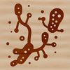 Simple Outline Bacterium SVG Design Vector graphic representation of a bacterium in simple outline style.