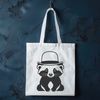 A illustration of a badger with a hat, suitable for vector art and digital crafting.