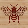 Insect-Themed Vector Image A detailed illustration of a single bee with intricate features.