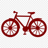 A detailed vector illustration of a bicycle with clean lines and no background.