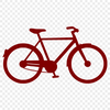 A simple bicycle illustration designed as a vector graphic.