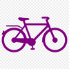 Illustration of a single bicycle in a simple and minimalist design.