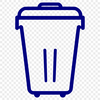 Modern Trash Can Clip Art SVG illustration of a modern trash can in a simple design, perfect for digital art and crafting projects.