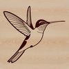 Mid-Air Hummingbird Illustration A colorful illustration of a hummingbird in mid-flight, rendered as a scalable vector graphic (SVG) design.