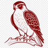 A detailed illustration of a falcon in flight, suitable for commercial or personal use with vector graphics.