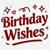 A simple, editable vector illustration of a Happy Birthday message.