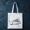 Modern Yacht Design A sleek, modern boat design, suitable for vector art projects.