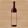 Vector Wine Design A detailed illustration of a wine bottle with a label and cork.