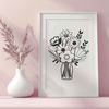 A colorful bouquet of flowers in various shapes and sizes, ideal for crafting and DIY projects.