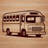 Vector Bus Illustration A digital illustration of a standard-sized bus with a simple design.