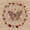 Heart-Shaped Butterfly SVG Vector A colorful illustration of a butterfly with hearts, suitable for gardening or crafting projects.