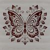 A high-resolution vector graphic of a butterfly with delicate patterns and shapes.