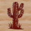 Cactus Design Vector Graphic An editable vector graphic representation of a cactus, suitable for digital design and printing purposes.