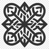 Celtic-inspired vector graphic with intricate ornate patterns for decorative embellishment.