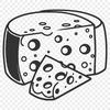 Delicious Cheese Slice Illustration A high-resolution graphic representation of a slice of cheese, suitable for digital applications.