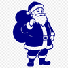Vector illustration of Father Christmas in red suit with white beard and hat, suitable for commercial or personal use.