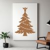 A minimalist vector graphic representation of a Christmas tree for various design uses.