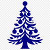 A digital illustration of a stylized Christmas tree suitable for vector graphic designs.